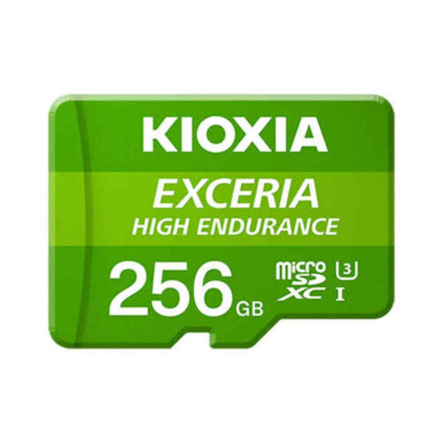 Mикро SD карта памет с адаптер Kioxia Exceria High Endurance Клас 10 UHS-I U3 Зелен – 256 GB Намаления и отстъпки ЧеренПетък