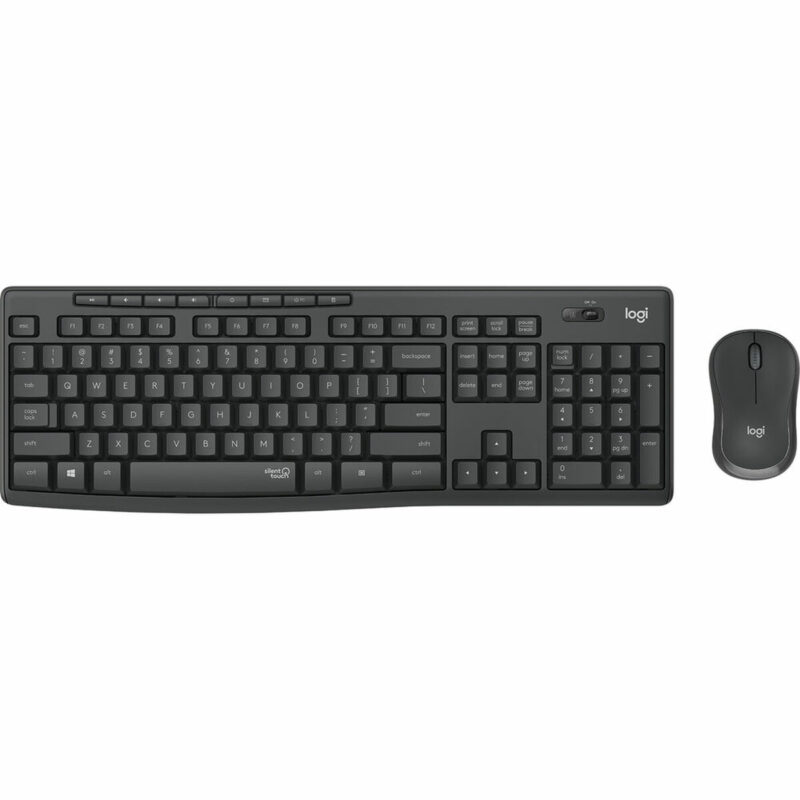 Kлаиатура с безжична мишка Logitech 920-009870 Безжичен Черен Сив Графит португалски език Намаления и отстъпки ЧеренПетък 3