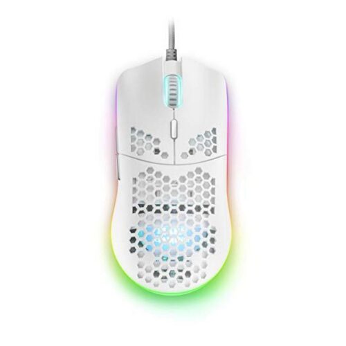 LED мишка за игра Mars Gaming MMAXW 220 ips 12400 dpi Бял