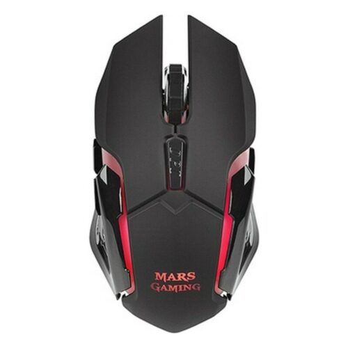 LED мишка за игра Mars Gaming MMW 3200 dpi Черен