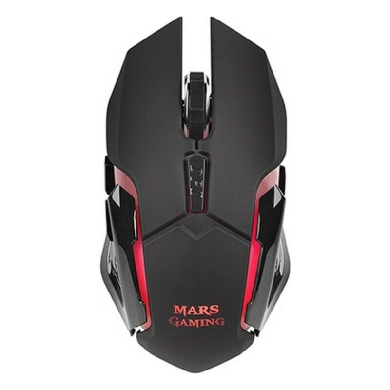 LED мишка за игра Mars Gaming MMW 3200 dpi Черен Намаления и отстъпки ЧеренПетък 3