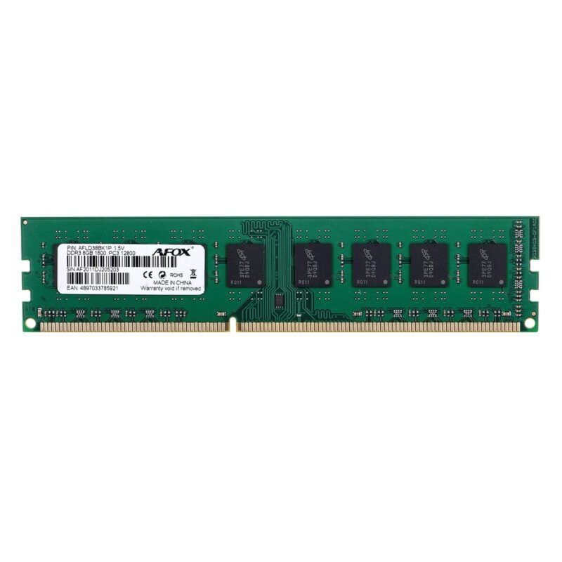 RAM памет Afox DDR3 1600 UDIMM CL11 8 GB Намаления и отстъпки ЧеренПетък 3