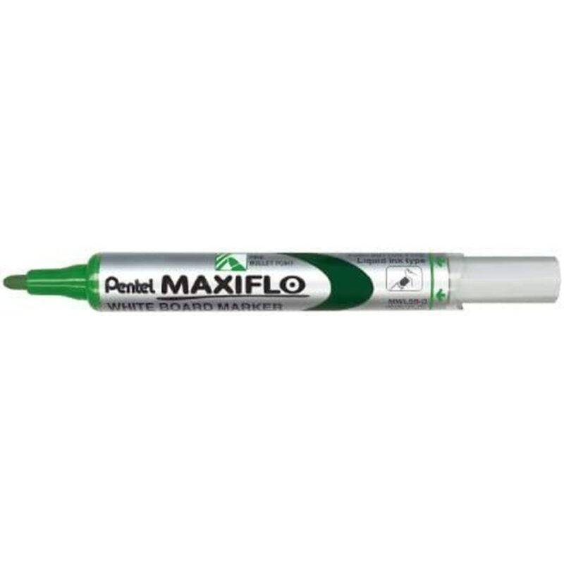 Liquid chalk markers Pentel Maxiflo MWL-5S,  2 mm, Зелен, 12 броя Намаления и отстъпки ЧеренПетък