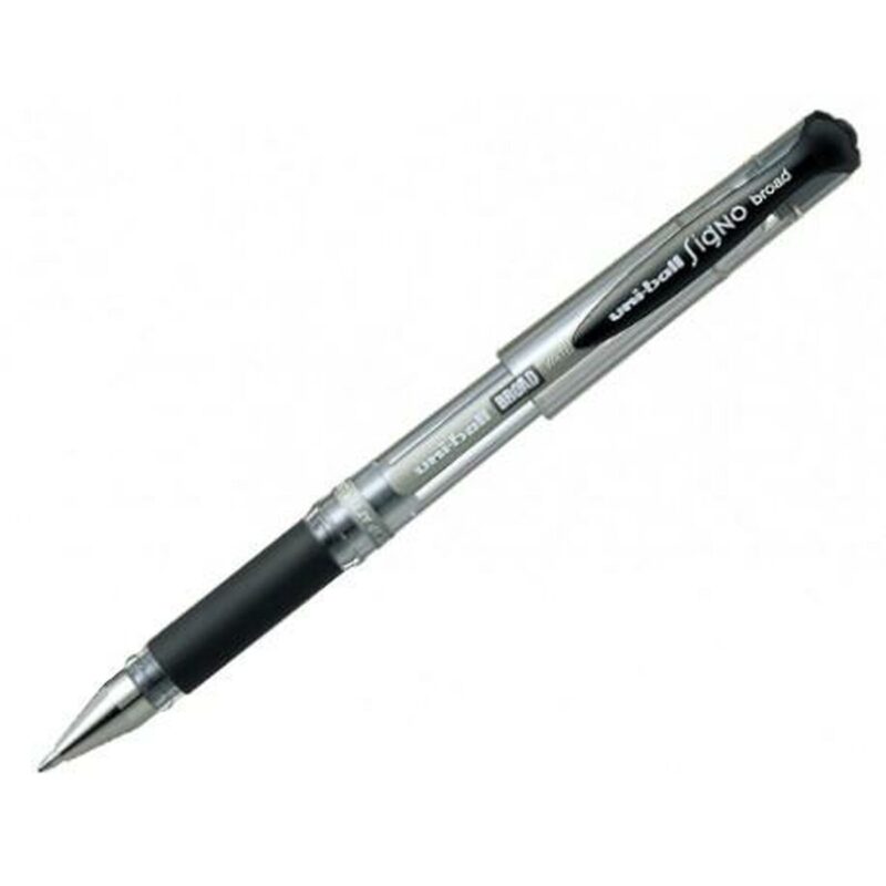 Liquid ink ballpoint pen Uni-Ball Signo Broad UM-153 W Черен 12 броя Намаления и отстъпки ЧеренПетък
