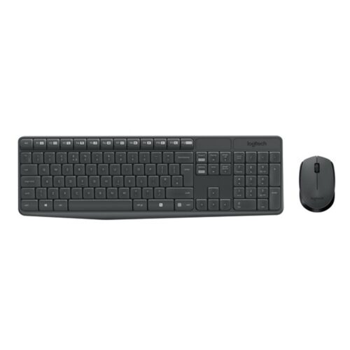 Kлаиатура с безжична мишка Logitech MK235 Черен
