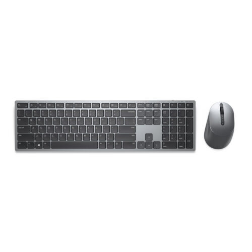 Kлаиатура с безжична мишка Dell KM7321WGY Сив Испанска Qwerty QWERTY