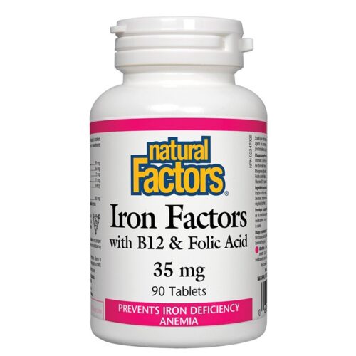 Iron Factors® – Желязо с витамин В12 и фолиева киселина, 90 таблетки Намаления и отстъпки ЧеренПетък