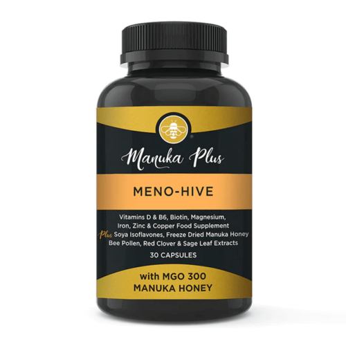 Manuka Plus Meno-Hive with MGO 300 – Manuka Honey – Менопауза формула с мед от манука MGO 300, 30 капсули Намаления и отстъпки ЧеренПетък