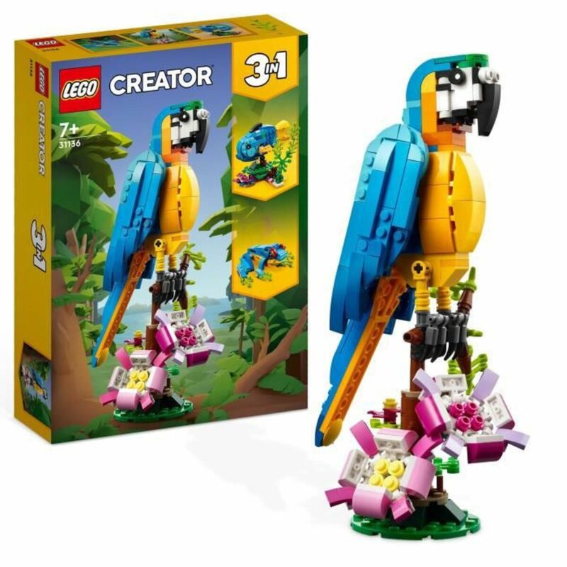 Playset Lego Creator 31136 Exotic parrot with frog and fish 3 в 1 253 Части Намаления и отстъпки ЧеренПетък