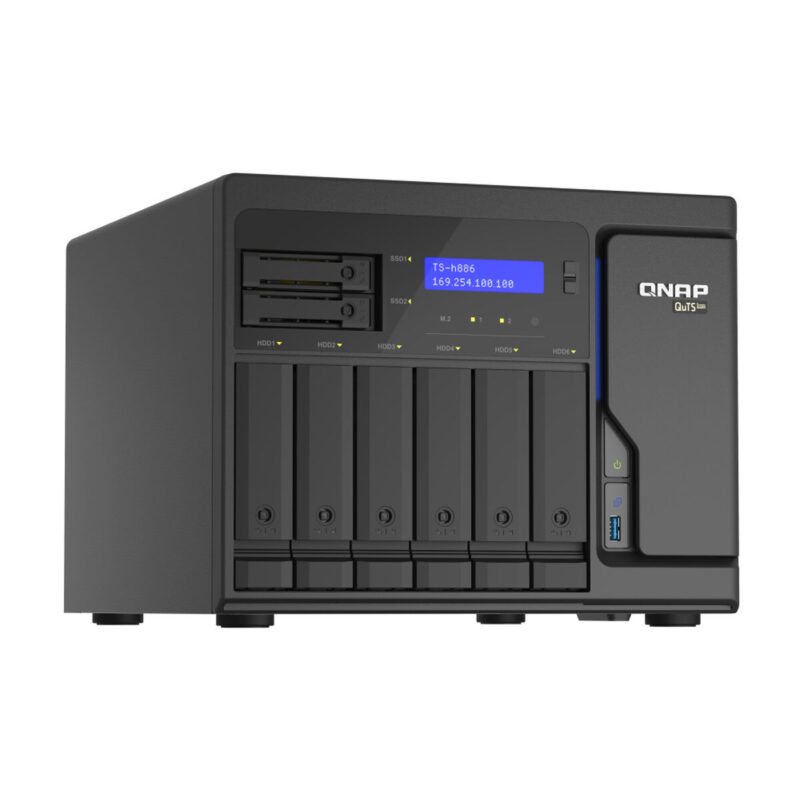 SATA 5.25" калъф за SATA 2.5" Qnap TS-H886-D1602-8G Черен Намаления и отстъпки ЧеренПетък 3