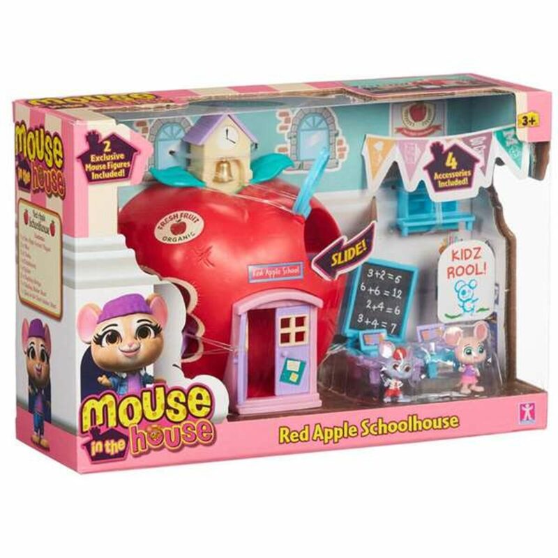 Playset Bandai Mouse In The House Red Apple Schoolhouse 24 x 16,5 x 8 cm Намаления и отстъпки ЧеренПетък