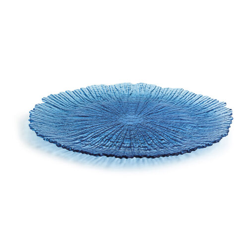 Lame plaat Quid Mar de Viento Син Cтъкло (Ø 32 cm) (Pack 6x)