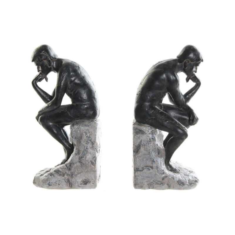 Raamatutugi DKD Home Decor Смола (2 pcs) (14 x 12 x 30 cm) (13 x 12 x 28 cm) Намаления и отстъпки ЧеренПетък