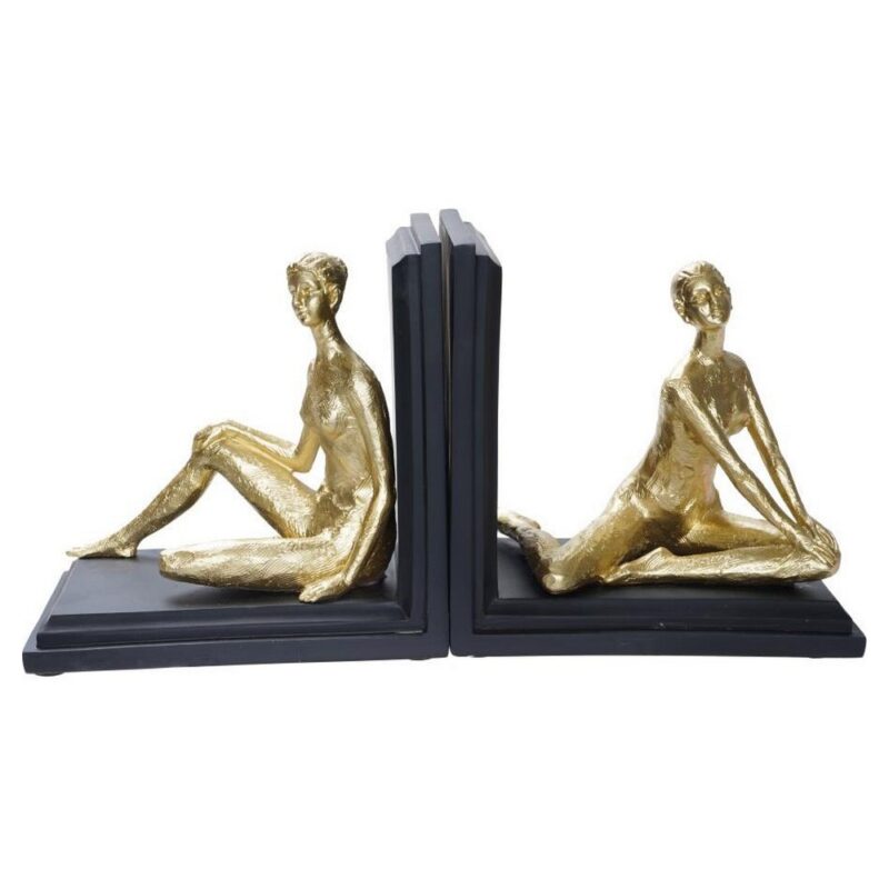 Raamatutugi DKD Home Decor Смола (31.5 x 9.5 x 20.5 cm) (2 pcs) Намаления и отстъпки ЧеренПетък
