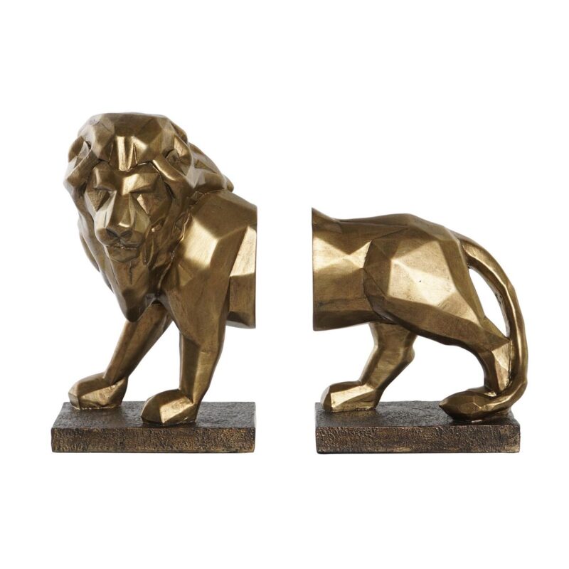 Raamatutugi DKD Home Decor Лъв Смола Модерен (32 x 15 x 24,5 cm) Намаления и отстъпки ЧеренПетък