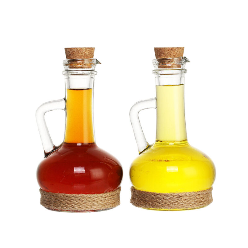 Oil and Vinegar Set DKD Home Decor Кристал Естествен Прозрачен Kорк 2 Части (9 x 9 x 16 cm) (320 ml) Намаления и отстъпки ЧеренПетък