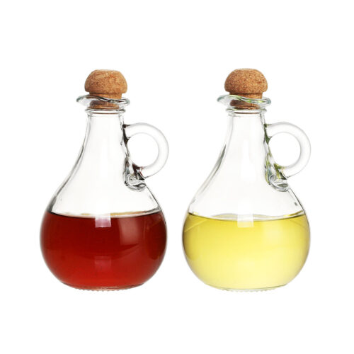 Oil and Vinegar Set DKD Home Decor Кристал Прозрачен Kорк 2 Части (9 x 9 x 14,5 cm) (230 ml)