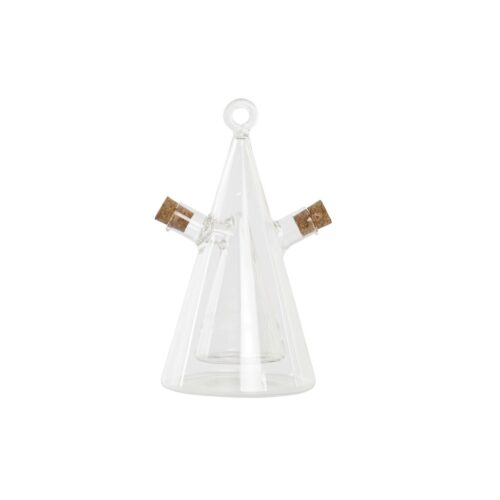 Oil and Vinegar Set DKD Home Decor Прозрачен Kорк Боросиликатно Стъкло (10,5 x 9 x 18 cm) (300 ml)