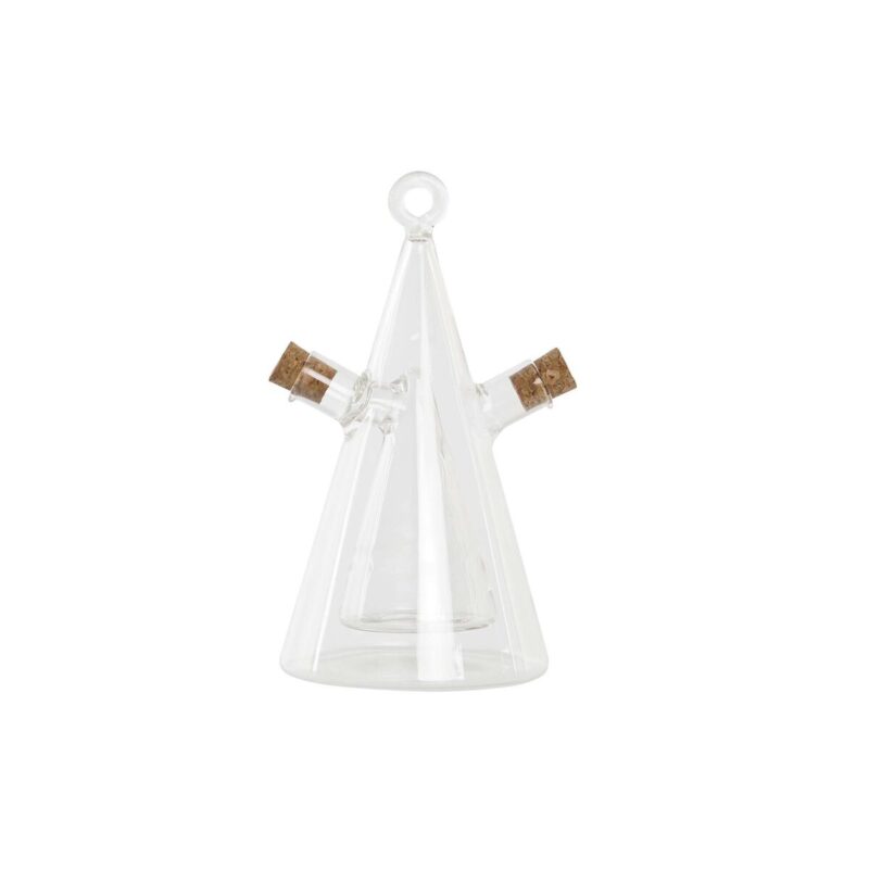 Oil and Vinegar Set DKD Home Decor Прозрачен Kорк Боросиликатно Стъкло (10,5 x 9 x 18 cm) (300 ml) Намаления и отстъпки ЧеренПетък