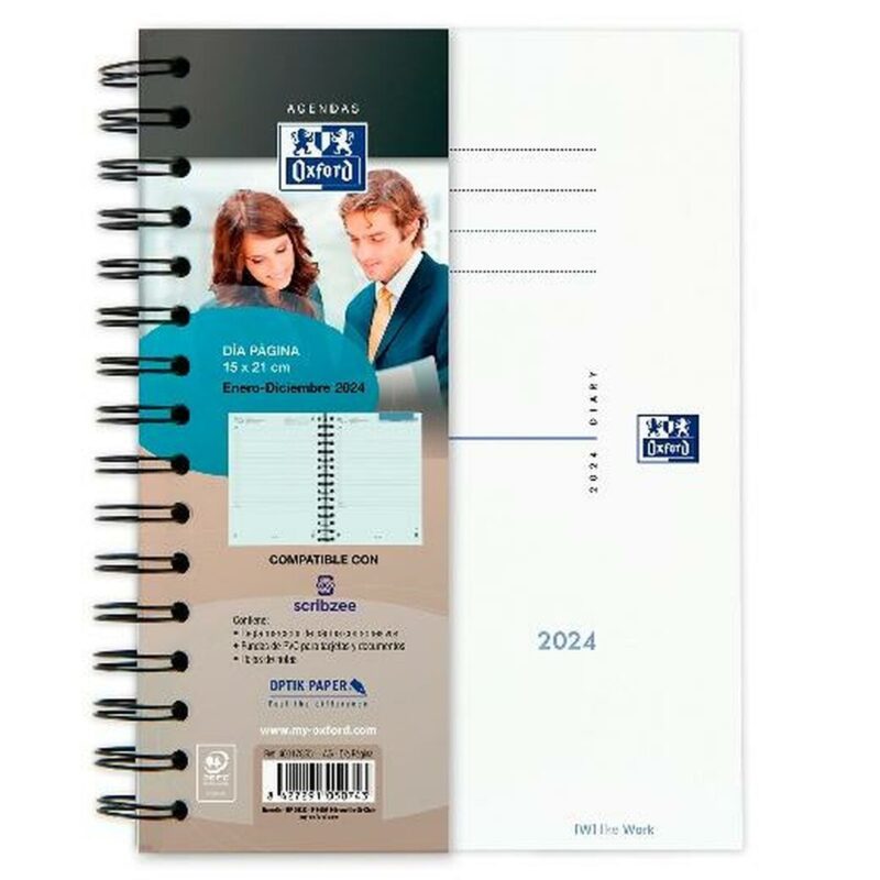 Agenda refill Oxford My Fab’ 2024 A5 352 Листи 15 x 21 cm Намаления и отстъпки ЧеренПетък