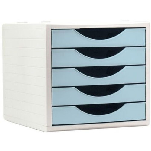 Modular Filing Cabinet Archivo 2000 ArchivoTec Serie 4000 5 чекмеджета Din A4 Пастелно Синьо (34 x 27 x 26 cm)