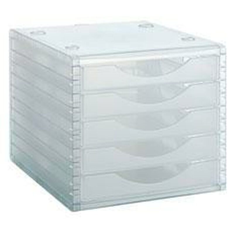 Modular Filing Cabinet Archivo 2000 ArchivoTec 5 чекмеджета Прозрачна (34 x 27 x 26 cm) Намаления и отстъпки ЧеренПетък