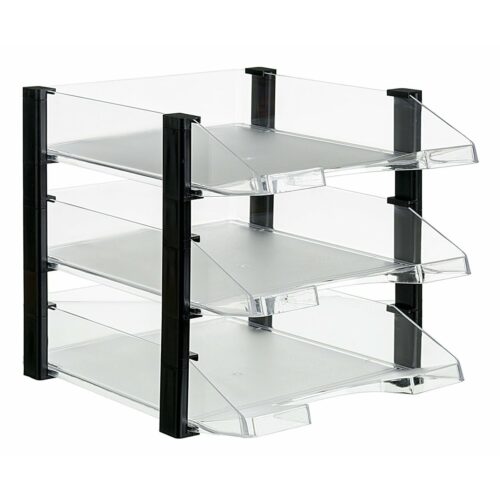 Set of organiser trays Archivo 2000 3 броя Прозрачен A4 (35 x 28,5 x 28 cm) Намаления и отстъпки ЧеренПетък