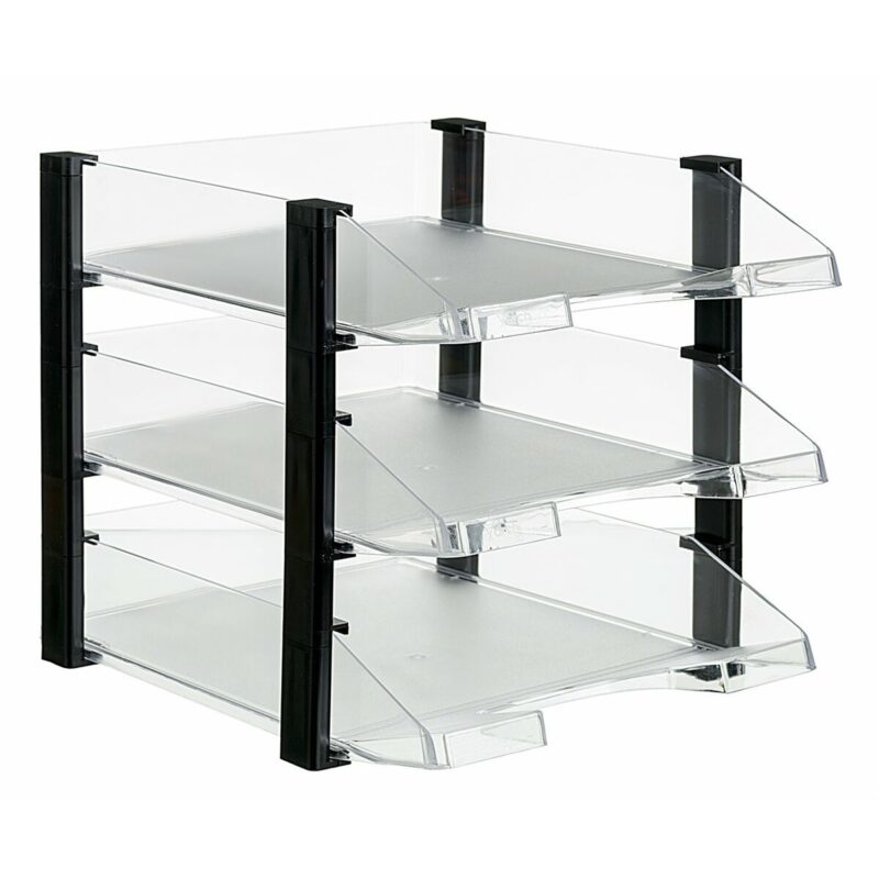 Set of organiser trays Archivo 2000 3 броя Прозрачен A4 (35 x 28,5 x 28 cm) Намаления и отстъпки ЧеренПетък