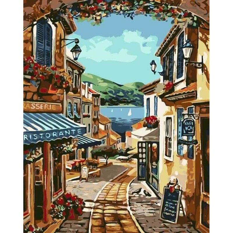 Painting by Numbers Set Alex Bog Descent to Lake di Iseo 40 x 50 cm Намаления и отстъпки ЧеренПетък