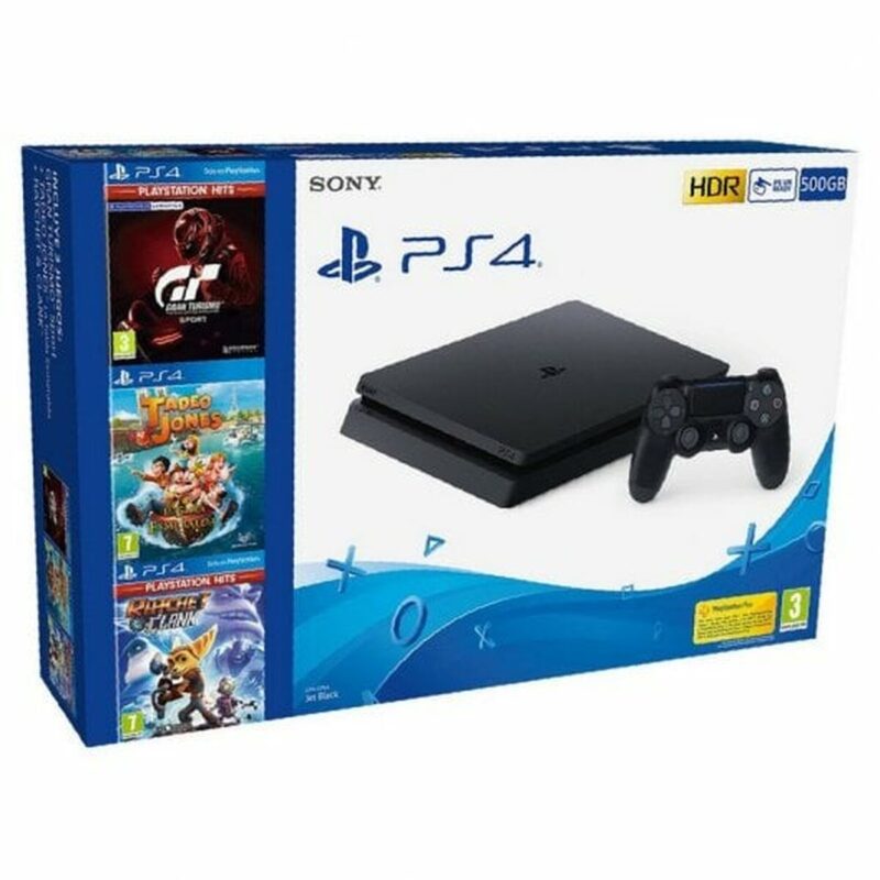 PlayStation 4 Slim Sony GT Sport Hits + Tadeo Jones: La Tabla Esmeralda + Ratchet & Clank Hits Намаления и отстъпки ЧеренПетък 3