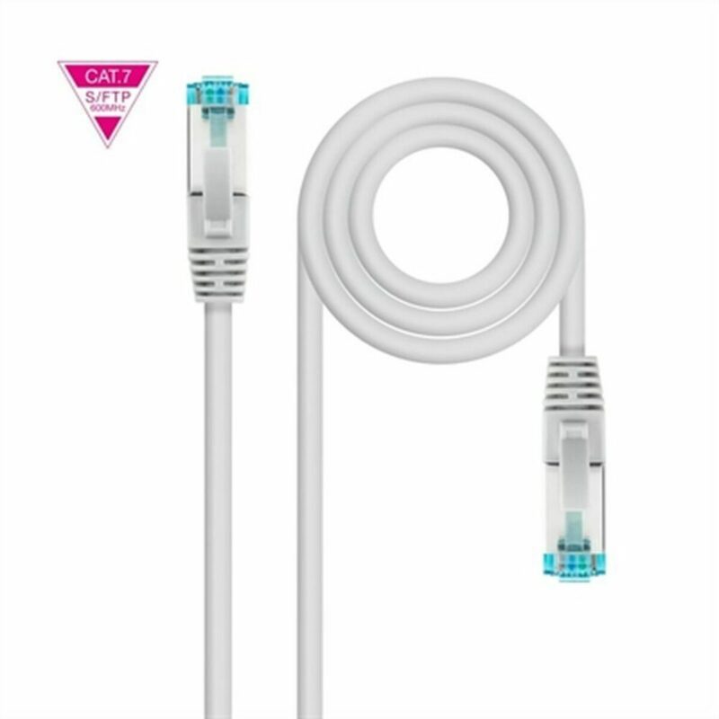 FTP категория 7 твърд мрежови кабел NANOCABLE Cable de Red Cat.7 600MHZ LSZH SFTP PIMF AWG26, Gris, 5 m Сив Намаления и отстъпки ЧеренПетък 3