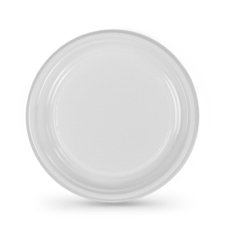 Reusable plate set Algon Кръгъл Бял 20,5 x 2 cm Пластмаса 100 броя Намаления и отстъпки ЧеренПетък