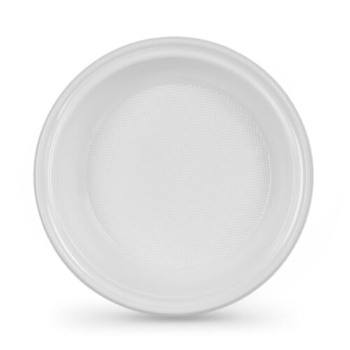 Reusable plate set Algon Кръгъл Бял 20,5 x 3 cm Пластмаса 100 броя