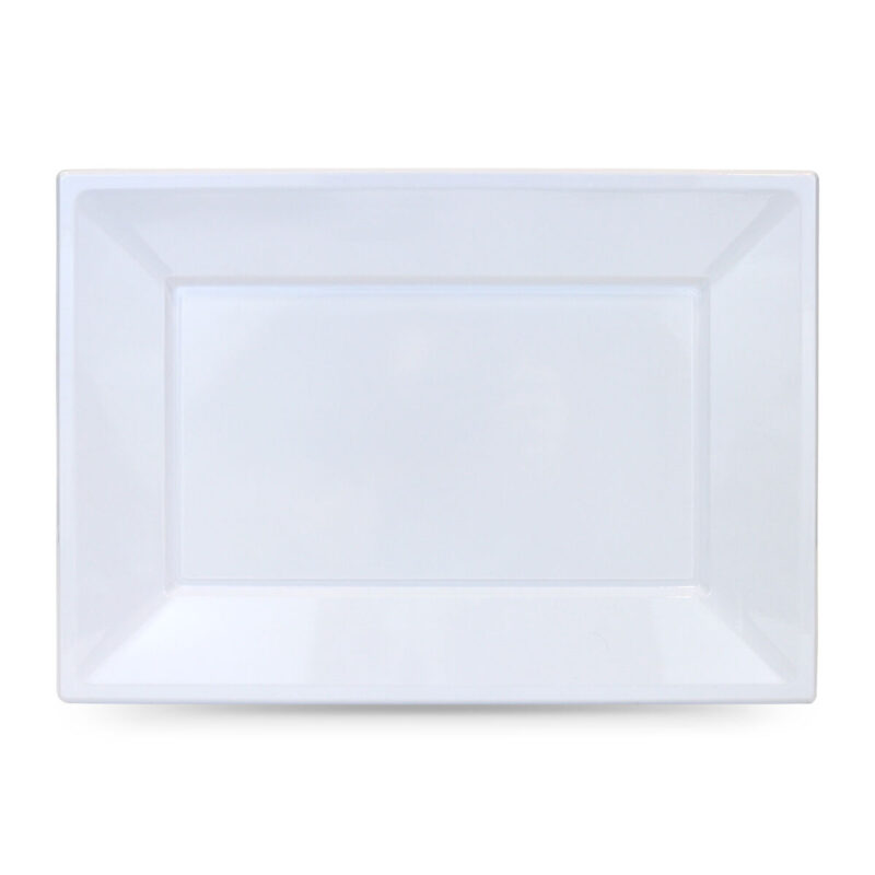 Reusable plate set Algon Квадратен Бял Пластмаса 33 x 23 cm 12 броя Намаления и отстъпки ЧеренПетък