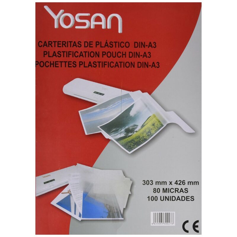 Laminating Pouches Yosan Прозрачен A3 (100 броя) Намаления и отстъпки ЧеренПетък