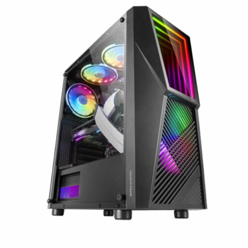 ATX полу-висока кутия Mars Gaming MC777 LED RGB Черен Намаления и отстъпки ЧеренПетък