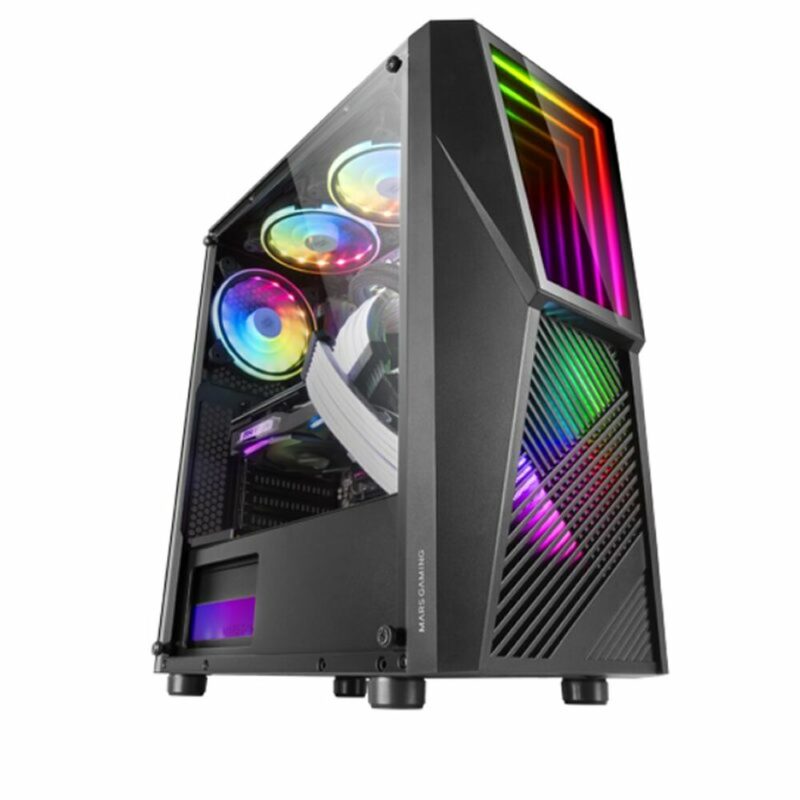 ATX полу-висока кутия Mars Gaming MC777 LED RGB Черен Намаления и отстъпки ЧеренПетък 3