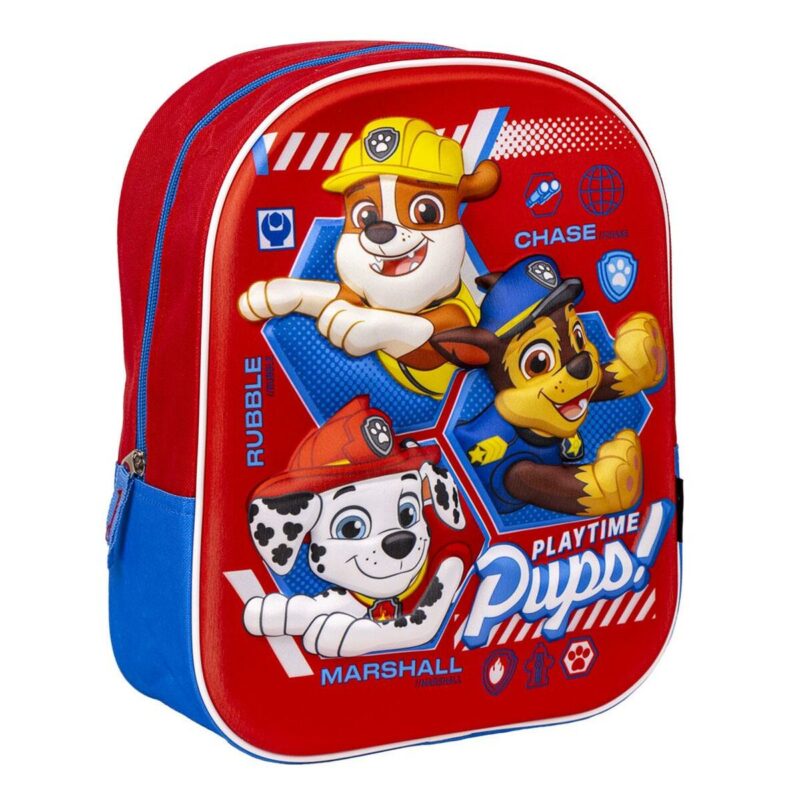 3D Детска раница The Paw Patrol Червен 25 x 31 x 10 cm Намаления и отстъпки ЧеренПетък