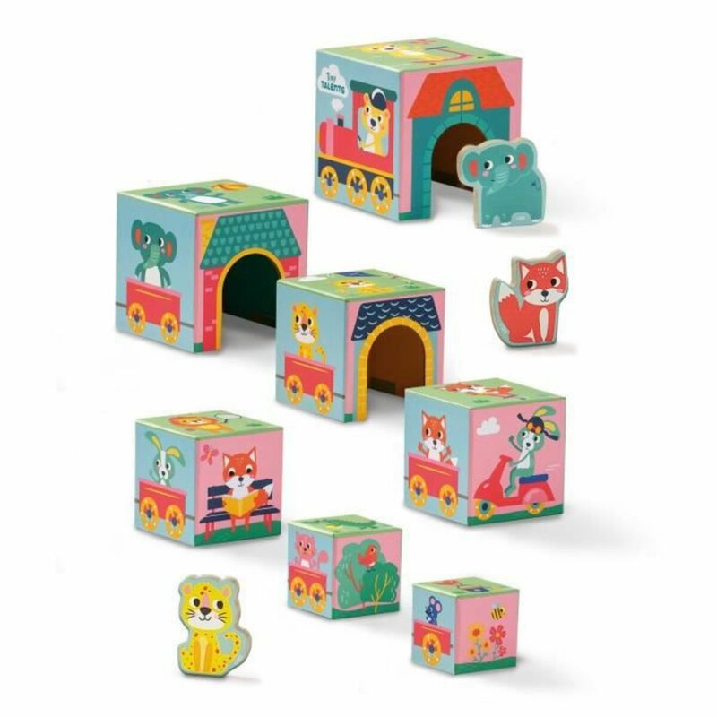 Playset SES Creative Block tower to stack with animal figurines 10 Части Намаления и отстъпки ЧеренПетък