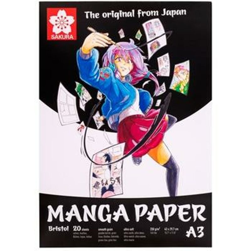 Drawing pad Talens Sakura Manga 250 g/m² 20 Листи Намаления и отстъпки ЧеренПетък