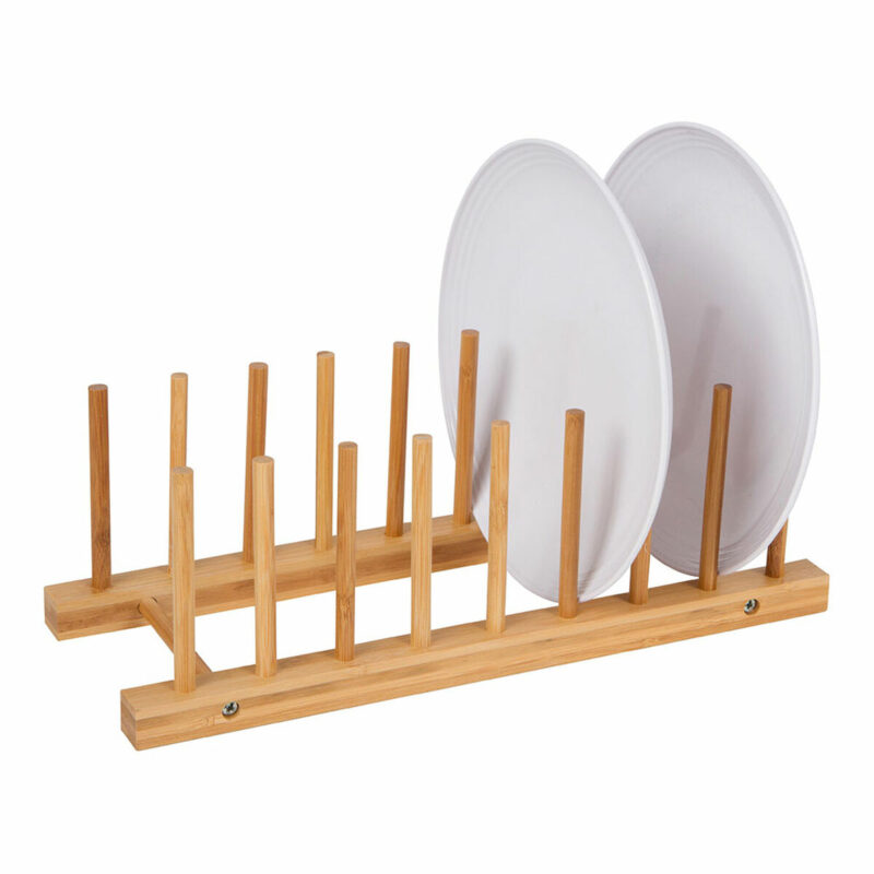 Dish Holder Естествен Бамбук (34 x 12,5 x 12 cm) Намаления и отстъпки ЧеренПетък