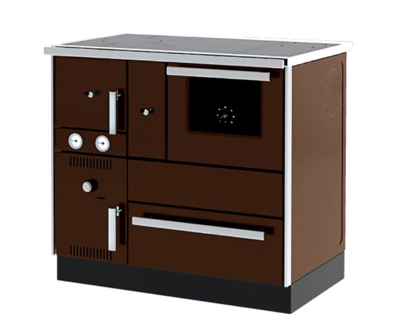 Готварска печка на дърва с водна риза Alfa Plam Alfa Term 27 Brown, 27.56kW Намаления и отстъпки ЧеренПетък