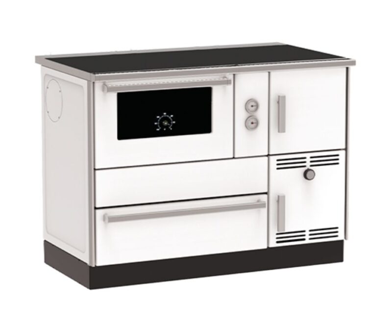 Готварска печка на дърва с водна риза Alfa Plam Alfa Term 35 White-Left, 32kW Намаления и отстъпки ЧеренПетък