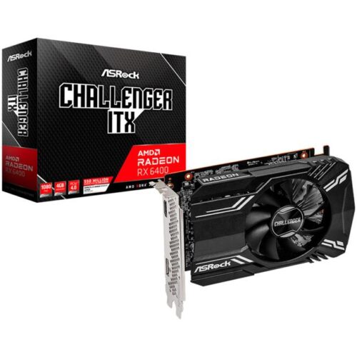 Asrock video card amd radeon rx6400 challenger itx 4gb, gddr6 64 bit, 1xhdmi, 1xdp 1.4, recomended psu 350w. Намаления и отстъпки ЧеренПетък