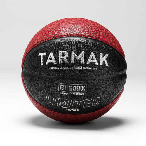 Баскетболна топка bt500 grip ltd, размер 7, червено/черно