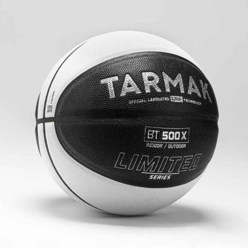 Баскетболна топка bt500 grip ltd, размер 7, бяло/черно