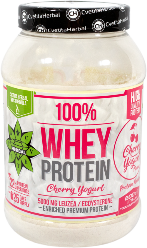 100% Суроватъчен Протеин Изолат Матрица с Левзея - Черешов Йогурт - 100% Whey Protein - Cherry Yogurt 1+1 ПОДАРЪК