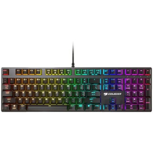 Cougar vantar mx (blue switch), gaming keyboard, mechanical switches, aluminum frame, n-key rollover, 14 backlight effects, adjustable stand, dimensions: 130 x 440 x 35 mm Намаления и отстъпки ЧеренПетък