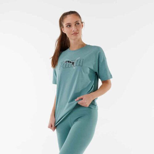 Дамска тениска за фитнес puma, зелена