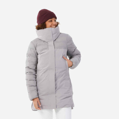 Дамско ски яке long warm 500, светлосиво Намаления и отстъпки ЧеренПетък